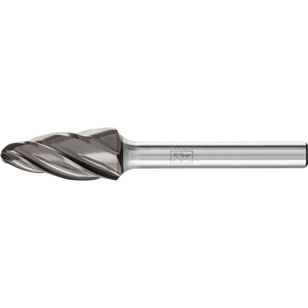 Pferd HICOAT Bur - Tree Shape, ALU Cut - 1/2" x 1" x 1/4" Shank - SF-5, HC-NFE Coating - 27280
