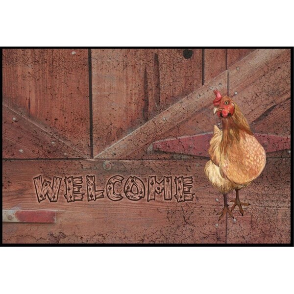 Carolines Treasures Welcome Chicken Indoor or Outdoor Mat - SB3075JMAT
