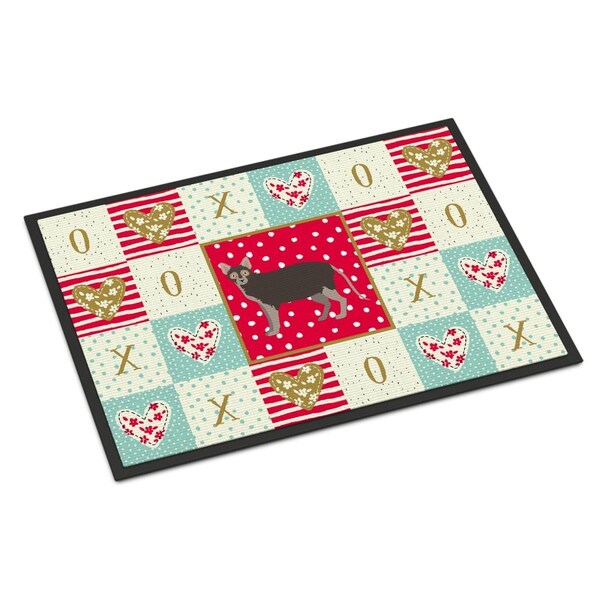 Carolines Treasures 18 x 27 in. Lykoi No.1 Cat Love Indoor or Outdoor Mat - CK5639MAT