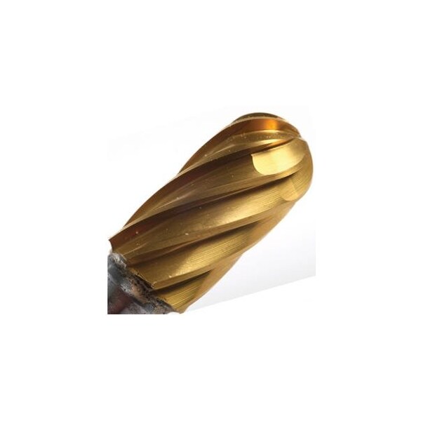 Champion Cutting Tool Cylinder Radius End Carbide Bur for Contouring Uncoated, 3/8in Cutting Dia., 5/8in LOC - CHA USE3NF