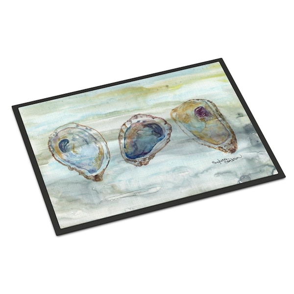 Carolines Treasures 18 x 27 in. Oysters Watercolor Indoor or Outdoor Mat - SC2001MAT