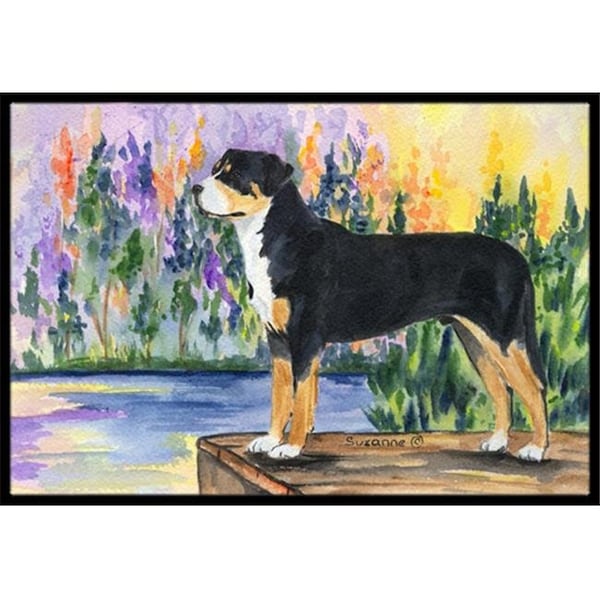 Carolines Treasures Carolines Treasures SS8160MAT 18 x 27 in. Greater Swiss Mountain Dog Indoor Outdoor Doormat - SS8160MAT