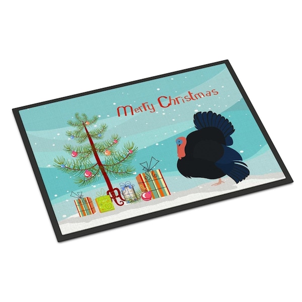 Carolines Treasures Norfolk Black Turkey Christmas Indoor or Outdoor Mat, 18 x 27 in. - BB9352MAT