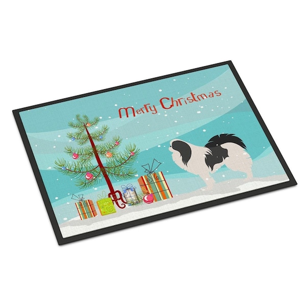 Carolines Treasures Japanese Chin Merry Christmas Tree Indoor or Outdoor Mat 18x27 - BB2955MAT