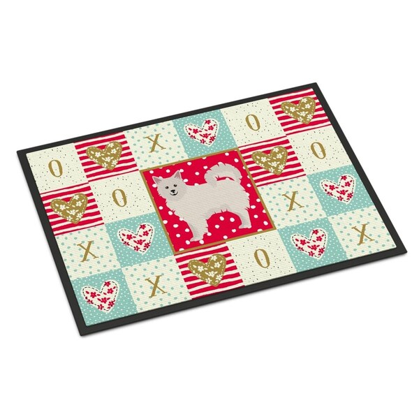 Carolines Treasures 18 x 27 in. Italian Spitz Love Indoor or Outdoor Mat - CK5847MAT