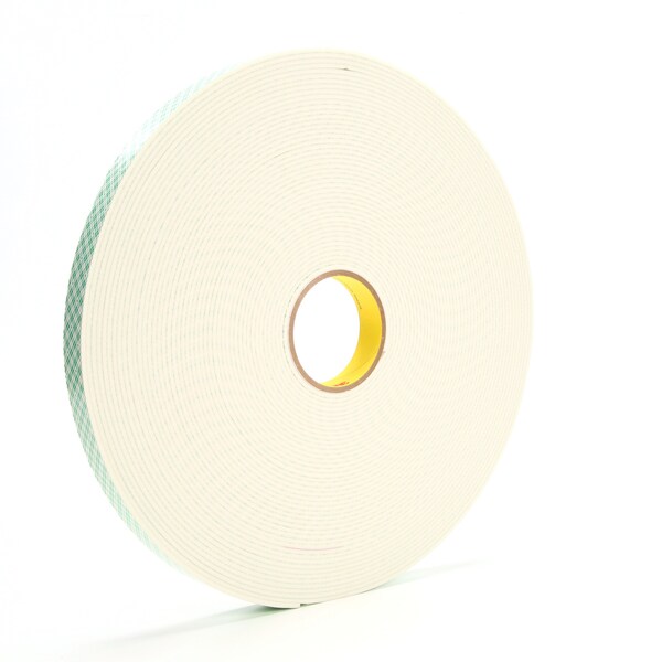 3M Double Sided Foam Tape, 1"x36 yds., 1/8", Natural, PK9 - T9554008
