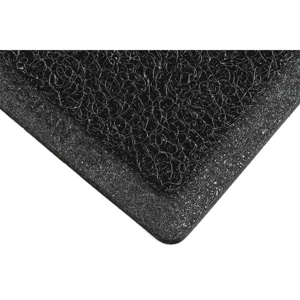3M Entrance Mat, Vinyl, 9/20 in Thick, Black, 3 ft W x 5 ft L - 6050