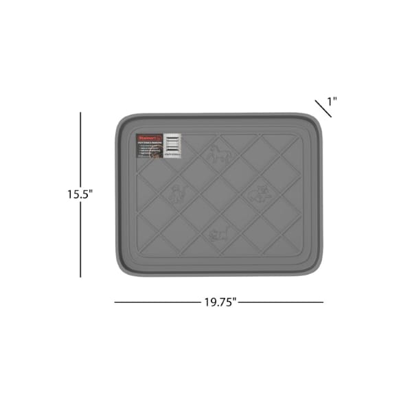 Fleming Supply All Weather Boot Tray Water Resistant Plastic Shoe Mat for Indoor and Outdoor Use, (Gray, Small) - 892257MCM