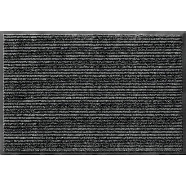 Apache Mills APACHE MILLS Enviroback AP043-4079E Door Mat, 27 in L, 18 in W, Pepper - AP043-4079E