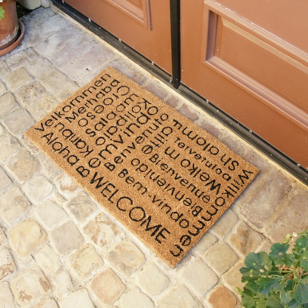 Rubber-Cal Rubber Cal "In Any Language It Is Still a Welcome Mat!" Welcome Doormat, 18-InchX30-Inch - 10-106-031