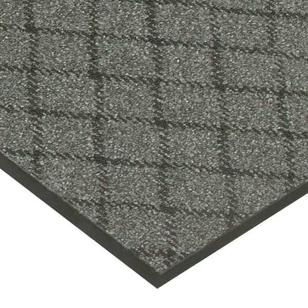 Notrax Entrance Mat, Nylon, 3/8 in Thick, Charcoal, 4 ft W x 6 ft L - 125S0046CH
