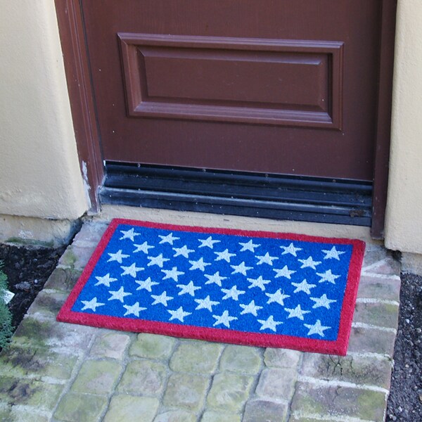 Rubber-Cal "Red, White and Blue" Patriotic Door Mat, 18 by 30-Inch - 10-106-023