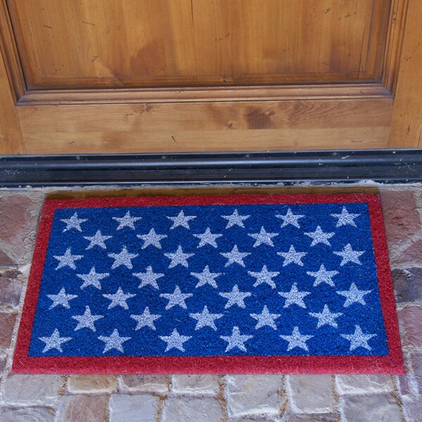 Rubber-Cal "Red, White and Blue" Patriotic Door Mat, 18 by 30-Inch - 10-106-023