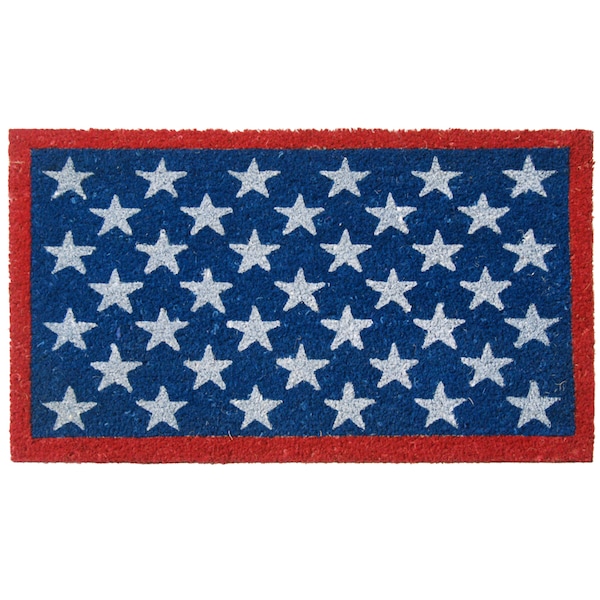 Rubber-Cal "Red, White and Blue" Patriotic Door Mat, 18 by 30-Inch - 10-106-023