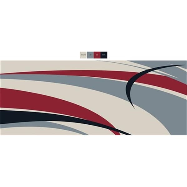 Faulkner 53014 9 x 12 ft. SPX Graphic Patio Mat - Burgundy & Grey - FA324541