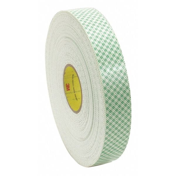 3M Double-Sided Foam Tape, 1/2 in W, 36 yd L, 1/16 in, Polyurethane Foam, Double-Sided - 4016