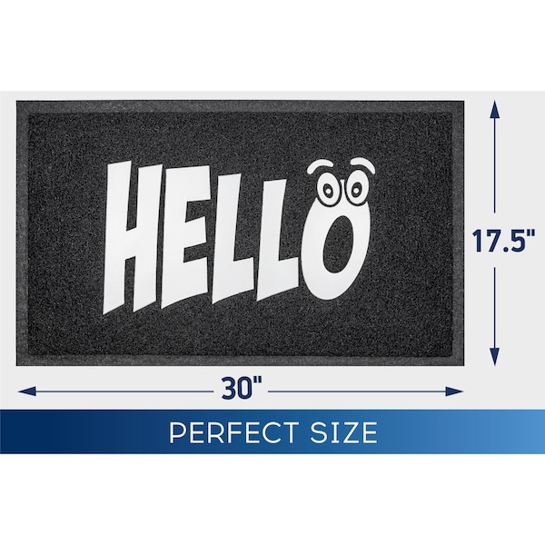 Dsv Standard Polypropylene fabric, natural rubber border and recycled PVC material, Black, White, 30 in W x - 89002