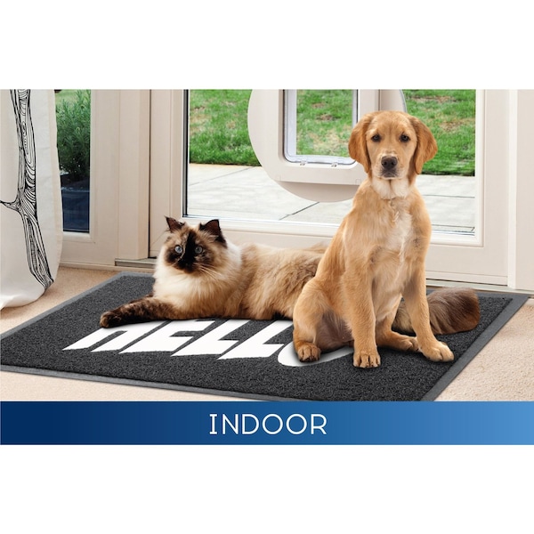 Dsv Standard Polypropylene fabric, natural rubber border and recycled PVC material, Black, White, 30 in W x - 89002
