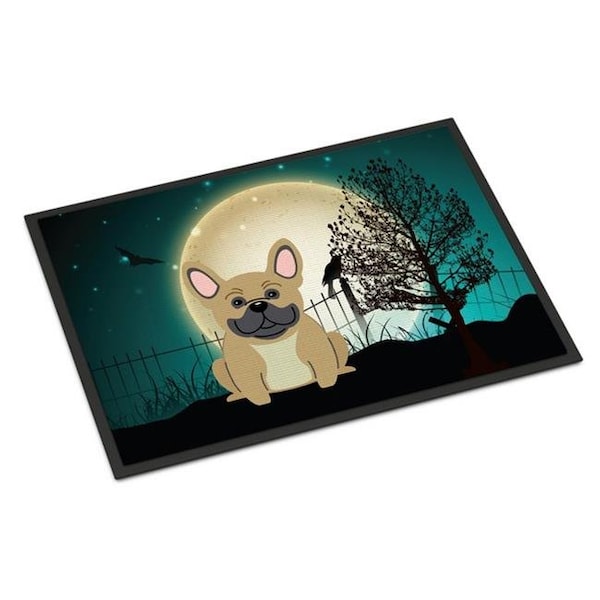 Carolines Treasures Carolines Treasures BB2200MAT Halloween Scary French Bulldog Cream Indoor or Outdoor Mat; 18 x 0.25 x 27 in. - BB2200MAT