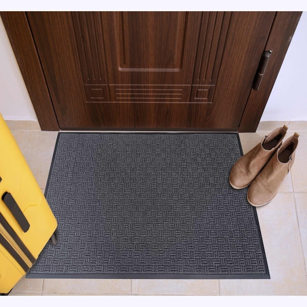 Floortex Mat, Polypropylene / Rubber, 0.47 in Thick, Charcoal, 48 in W x 72 in L - NREMFLLV0109