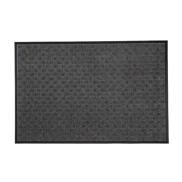 Floortex Mat, Polypropylene / Rubber, 0.47 in Thick, Charcoal, 48 in W x 72 in L - NREMFLLV0109