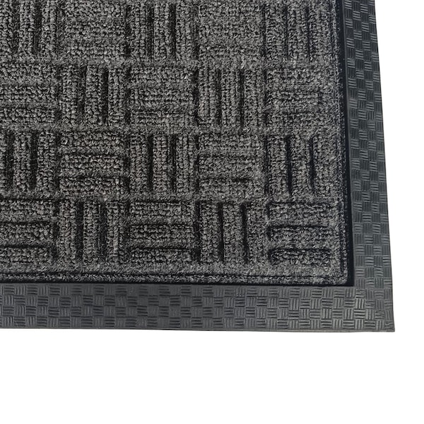 Floortex Mat, Polypropylene / Rubber, 0.47 in Thick, Charcoal, 48 in W x 72 in L - NREMFLLV0109