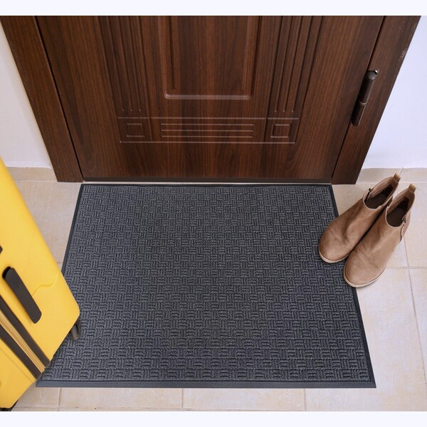 Floortex Mat, Polypropylene / Rubber, 0.47 in Thick, Charcoal, 48 in W x 72 in L - NREMFLLV0109