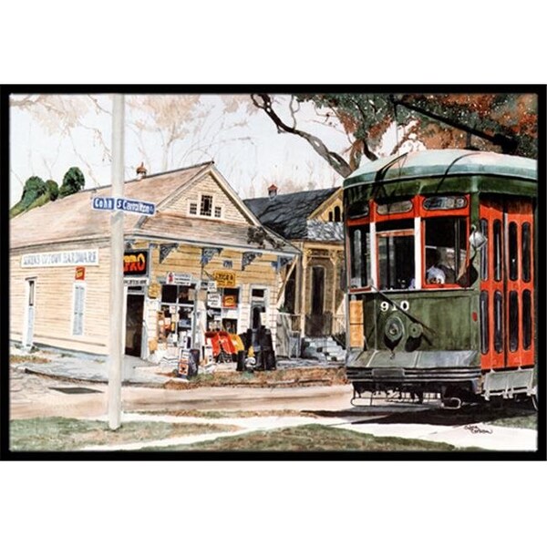 Carolines Treasures Carolines Treasures 8108MAT New Orleans Streetcar Indoor Or Outdoor Mat - 18 x 27 in. - 8108MAT