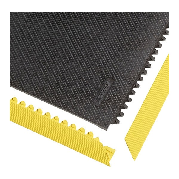 Notrax Female Mat Ramp Border, Rubber, 2 in W x 3 ft L, 1/2 in Thick - 041F0003YL
