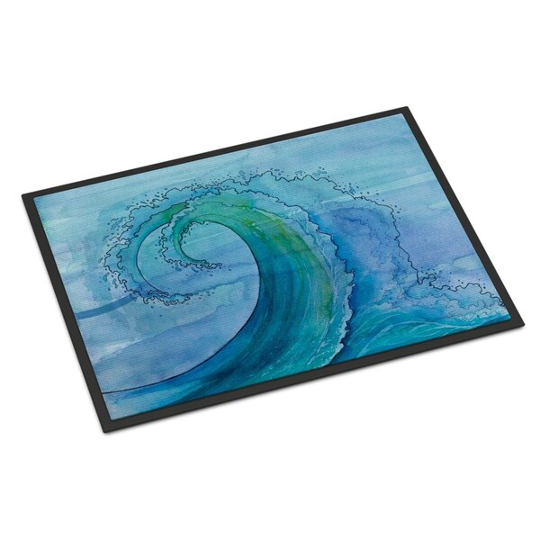 Carolines Treasures Abstract Wave Indoor or Outdoor Mat - 18 x 27 in. - BB8531MAT