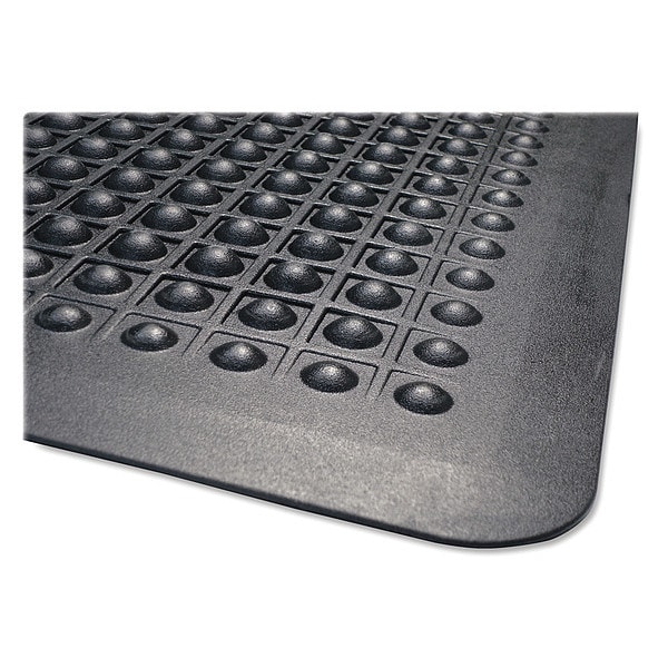 Genuine Joe Antifatigue Mat, 60" L x 36" W, Flexible Domed, Black - GJO70373