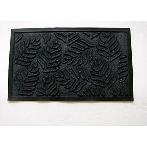 Geo Crafts Geo Crafts G305 LEAVES 18 x 30 in. PP Moulded Embossed Rubber Leaf Design - Grey - G305 LEAVES