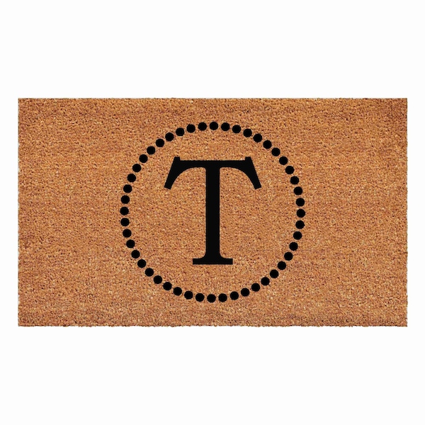 Calloway Mills Monogram Door Mat, Black, Natural, 36 in W x 72 in L - 108213672T