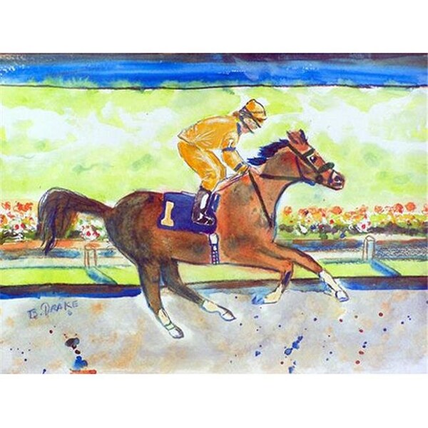 Jensendistributionservices Racing Horse Gold Doormat 18 x 26 - MI194340