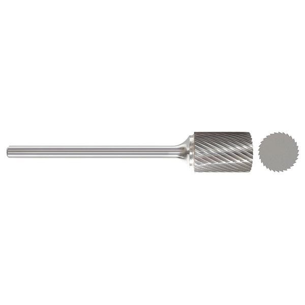 Zoro Select Carbide Bur, Cylinder, 3/8 In, 1/4 Shank - 310-002602
