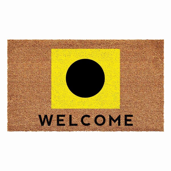 Calloway Mills Personalized Door Mat, Black, Yellow, Natural, 36 in W x 72 in L - 108123672I
