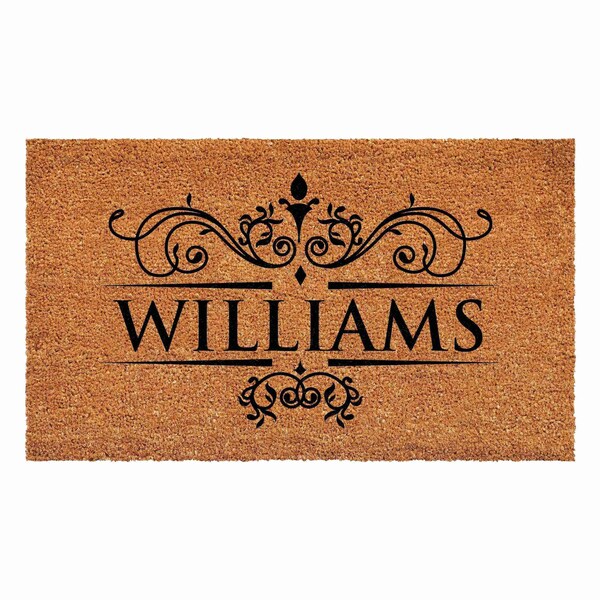 Calloway Mills Personalized Door Mat, Black, Natural, 17 in W x 29 in L - 107711729