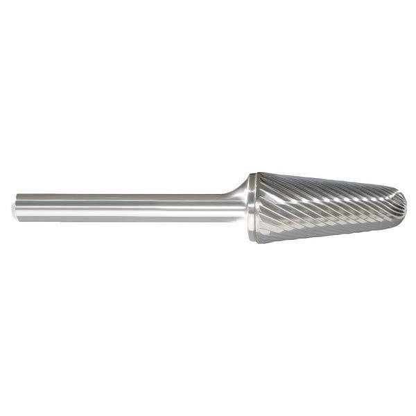 Zoro Select Carbide Bur, Taper Radius, 1/4, 1/4 Shank - 310-001184