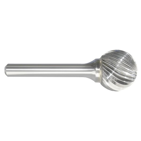 Zoro Select Carbide Bur, Ball Shape, 3/32 In, 1/8 Shank - 310-001081