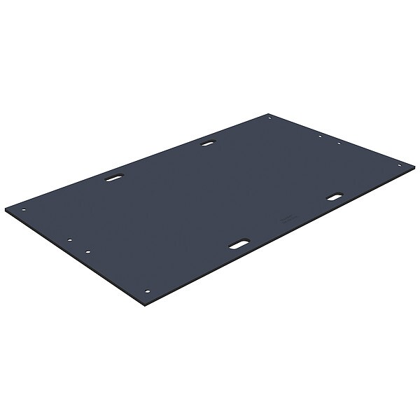 Checkers Ground Protection Mat, 18/25 in Thickness, High Density Polyethylene, Black - TM4496-1S-B