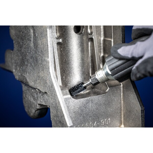 Pferd HICOAT Bur - Cylind. Radius End, DBL Cut - 3/8" x 3/4" x 1/4" Shank - SC-3, FEP Coating - 27167