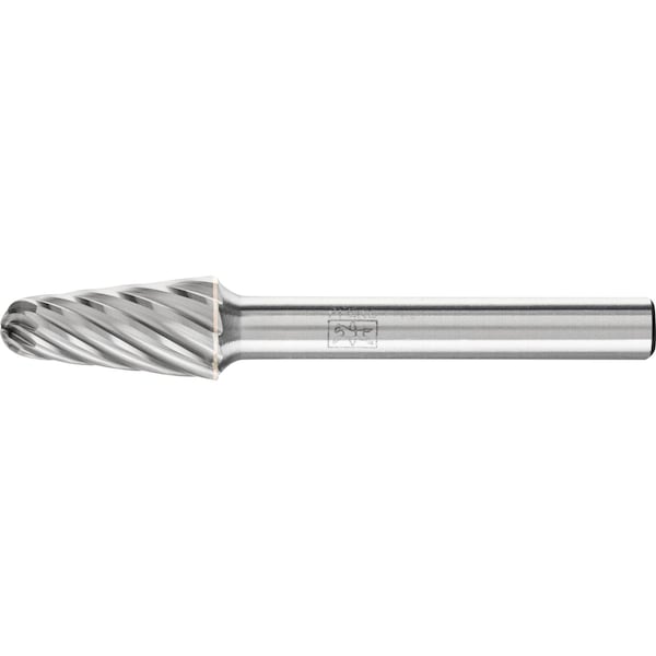 Pferd Carbide Bur - 14° Taper, INOX Cut - 3/8" x 1-1/16" x 1/4" Shank - SL-3 - 25157