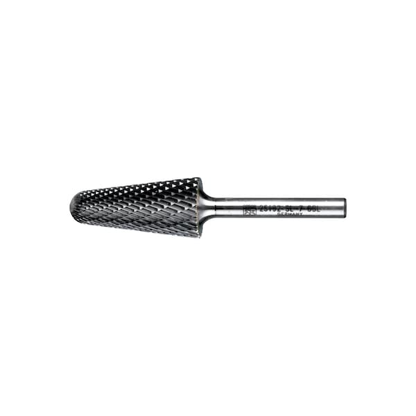 Pferd Carbide Bur - 14 Degree Taper, DBL Cut - 3/4 in x 11/2 in x 1/4 in Shank - SL-7 - 25192