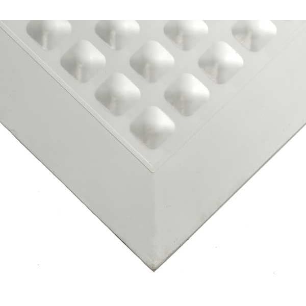 Wearwell Autoclavable Mat, 1/2 in Thick, Gray, 2 in W x 3 ft L - 580