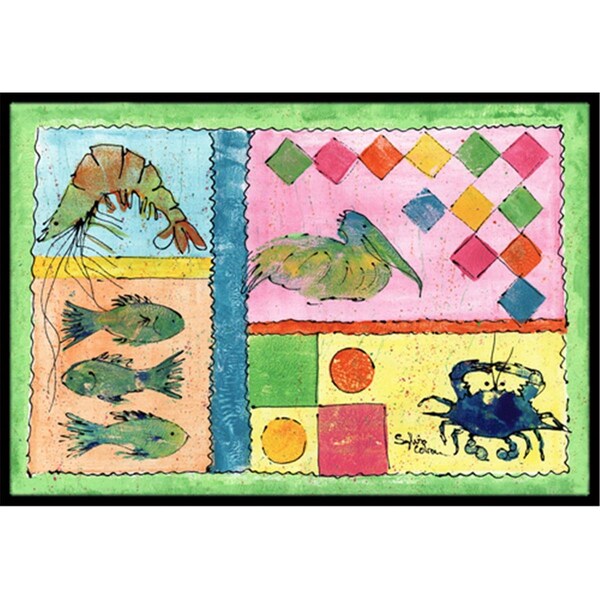 Carolines Treasures Blue Heron Indoor Or Outdoor Mat - 18 x 27 in. - 8104-MAT