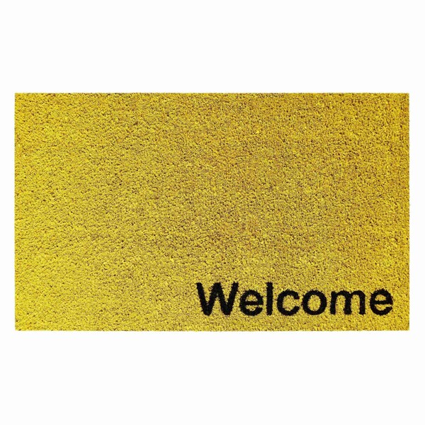 Calloway Mills Entrance Mat, Coir, Yellow, Black - 105821729WELC