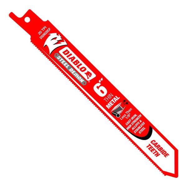 Diablo 6" L x Metal Cutting Reciprocating Saw Blade - DS0620CF