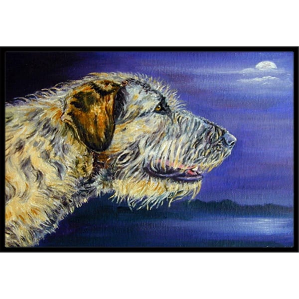 Carolines Treasures Irish Wolfhound Looking Indoor and Outdoor Mat- 18 x 27 in. - 7352MAT
