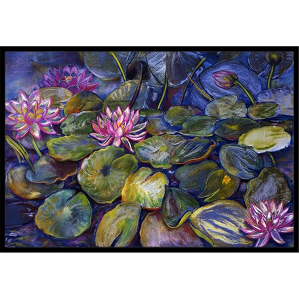 Carolines Treasures Waterlilies by Neil Drury Indoor or Outdoor Mat- 18 x 27 - DND0133MAT