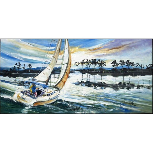 Micasa Sailboats Lake Martin Indoor & Outdoor Runner Mat28 x 58 in. - MI252205
